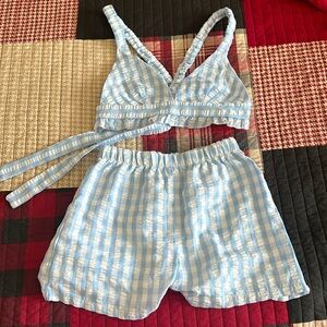 SHEIN gingham matching set